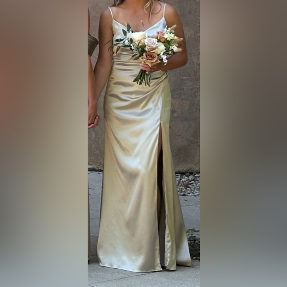 Birdy Grey Gold Satin Dress